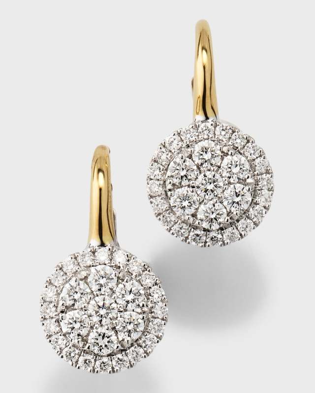 Small Round Firenze II Diamond Cluster Earrings